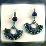 Wedge Petal Weave Earrings: Juniper Berry