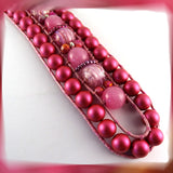 The Big Pink: Triple Row Leather Boho-Wrap Bracelet