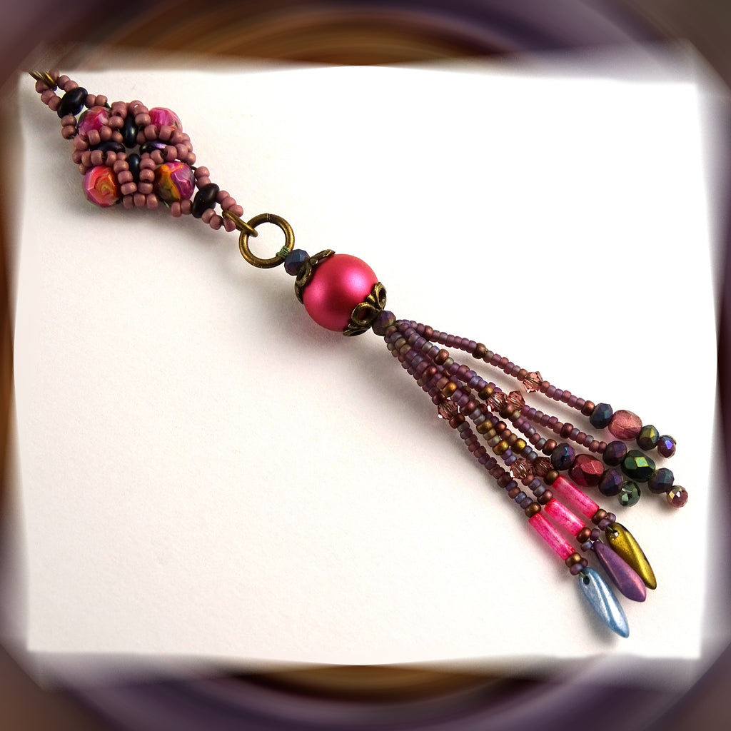 Pink Moon Halo Pendant Necklace