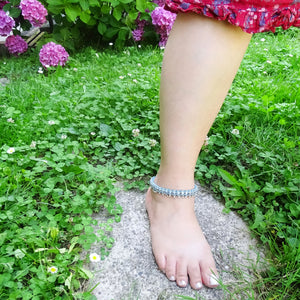 The Tabitha Anklet: Swarovski Pearls / Miyuki Seed Beads