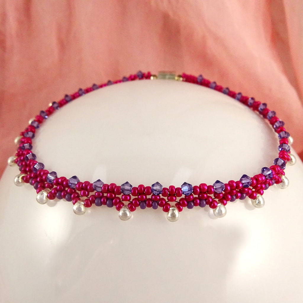 The Princess Anklet: Hot Pink/Purple