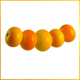Handmade Glass Lampwork 5-Bead Set: Cantaloupe!