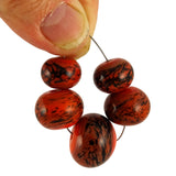 Handmade Glass Bead Set: Hollow Core (Set of 5)