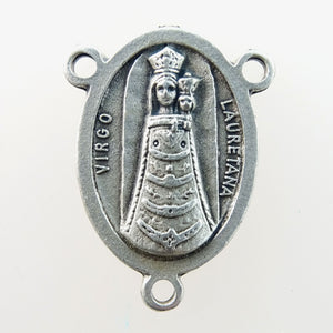 Silver Plated Brass Charm: Rosary Centerpiece