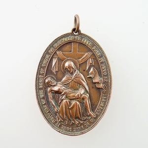 Jesus Christ/Jesus and Mary Solid Copper Pendant (double-sided)