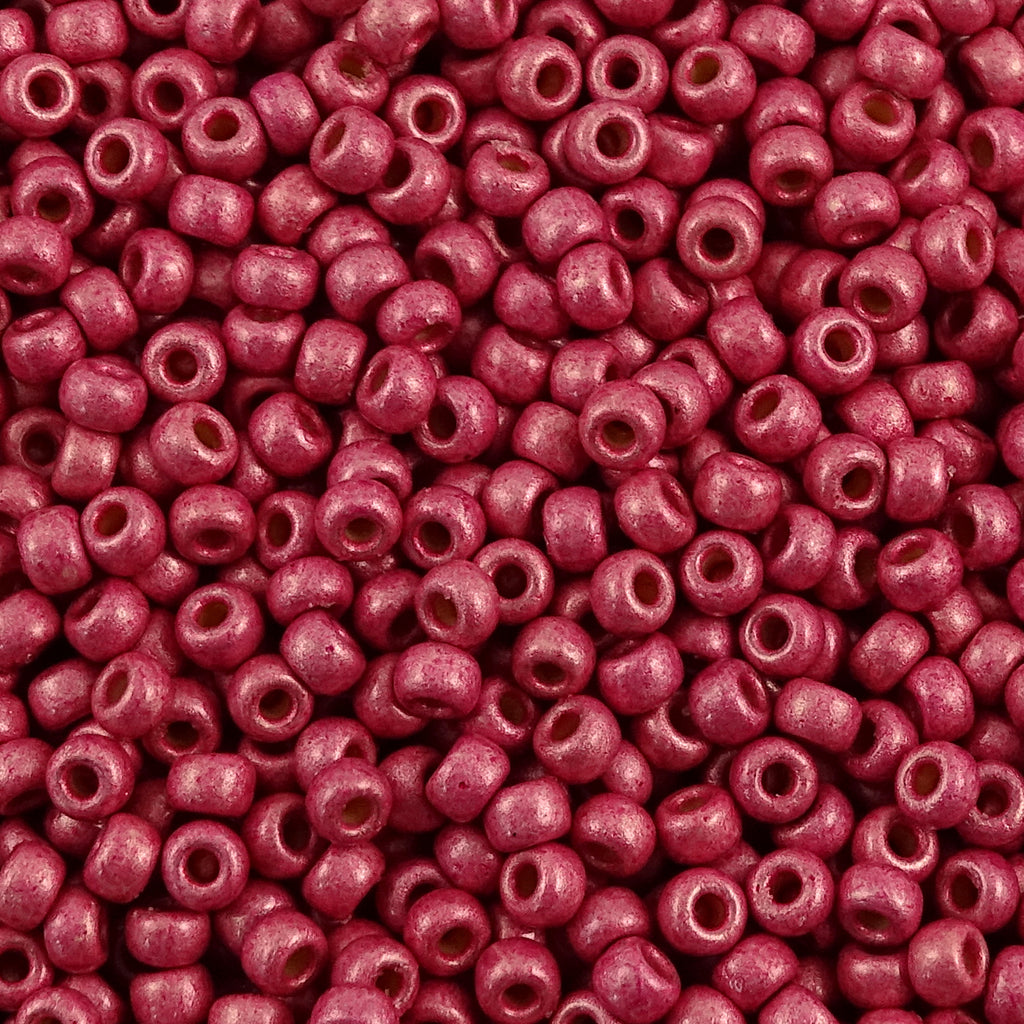 Miyuki Seed Bead 8/0: Duracoat Galvanized Matte Hot Pink (10 Grams)