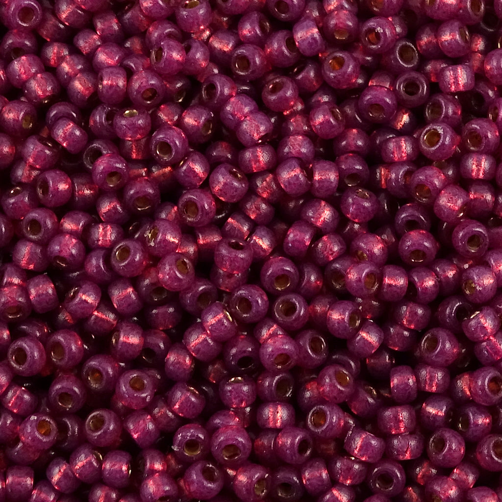 Miyuki Seed Bead 8/0: Duracoat Silver Lined Dyed Peony Pink (10 Grams)