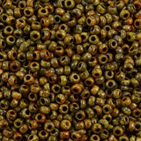 Miyuki Seed Bead 8/0: Opaque Picasso Brown (10 Grams)