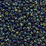Miyuki Seed Bead 8/0: Opaque Picasso Cobalt (10 Grams)