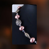 Necklace Featuring South-Sea Pearls and Cut Crystal Beads