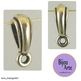 Jewelry Design Bail: Lead Free Silver-Plated Pewter
