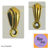 Jewelry Design Bail: Lead Free Gold-Plated Pewter