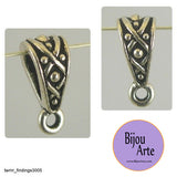 Jewelry Design Bail: Lead Free Silver-Plated Pewter