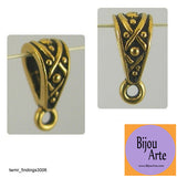 Jewelry Design Bail: Lead Free Gold-Plated Pewter
