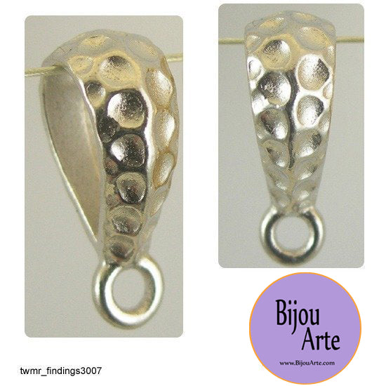 Jewelry Design Bail: Lead Free Silver-Plated Pewter