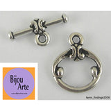 Silver-Plated Pewter Toggle Clasp (Lead Free)