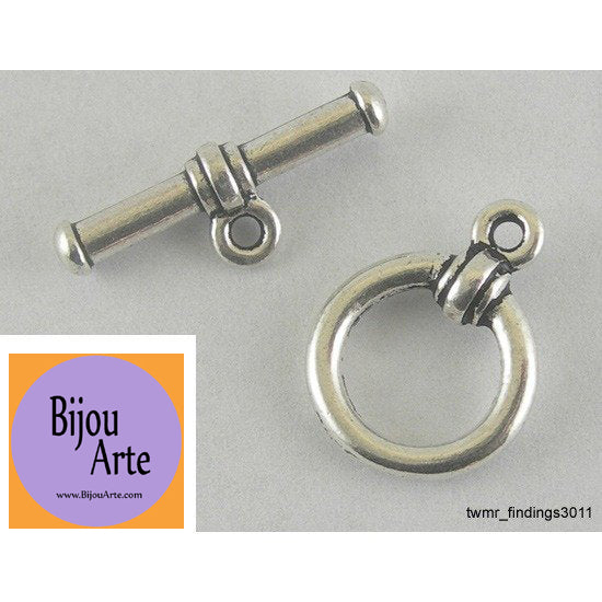 Silver-Plated Pewter Toggle Clasp (Lead Free)