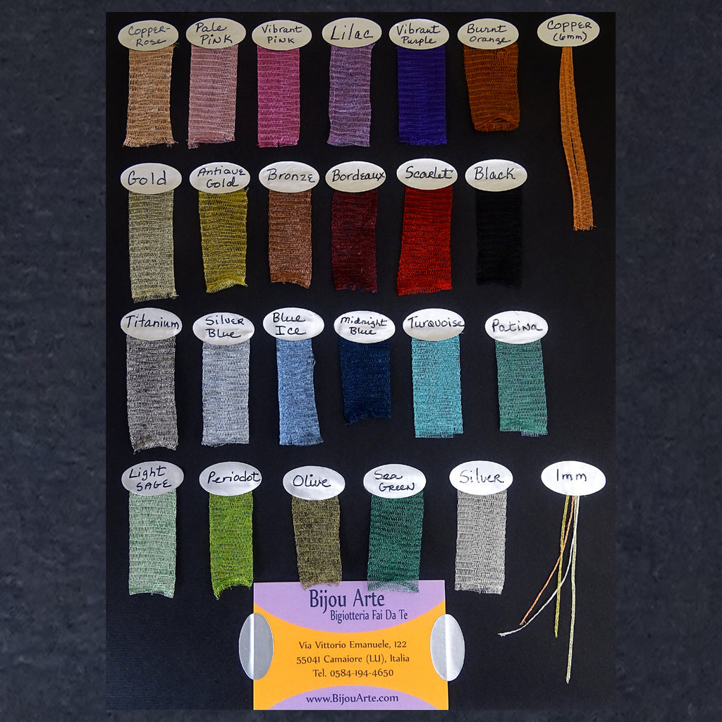 Color-Sample Card: Italian Wire Mesh Ribbon