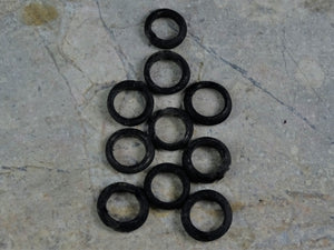 Small Glass Rings - Matte Black