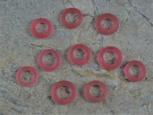 Small Glass Rings - Matte Light Rose