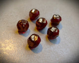 Czech Glass Beads: Baroque Nuggets - Scarlet w/ Bronze Wash (Bag of 6 beads)