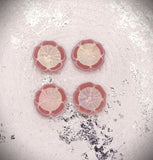 Czech Glass Beads: Hawaiian Flower Beads, 14mm, Pink Opal (Bag of 4 Beads)