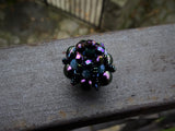 Petite Noir- Hand-Woven Beaded Bead