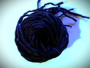 Hand Dyed Silk Cords: Black-Sold By The Individual Cord (Width: 2-3mm)