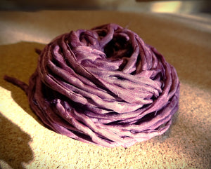 Hand Dyed Silk Cords: Muted Wine - Sold By The Individual Cord (Width: 2-3mm)