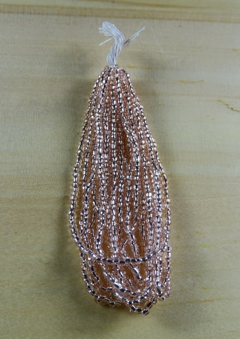 Vintage Venetian Seed Beads, 12/0, 1-Cut Charlotte, Silver-Lined Light Rosaline