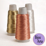 1-Millimeter Wire Mesh Ribbon: 30 Meter, 3-Color Spool, Ant. Gold, Copper, Silver