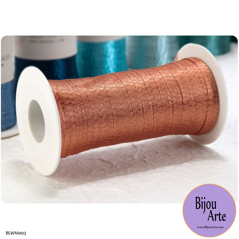 Italian Tubular Wire Mesh Ribbon - Copper (6mm)