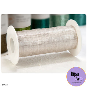 Italian Tubular Wire Mesh Ribbon - Silver (20mm)