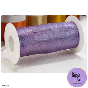 Italian Tubular Wire Mesh Ribbon - Lilac (20mm)