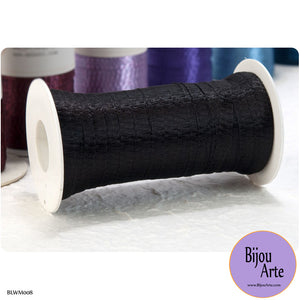 Italian Tubular Wire Mesh Ribbon - Black (6mm)