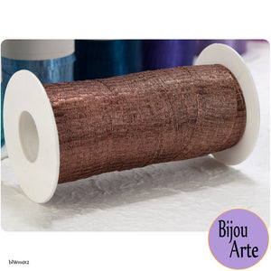 Italian Tubular Wire Mesh Ribbon - Bronze (20mm)