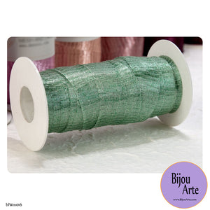 Italian Tubular Wire Mesh Ribbon - Light Sage (20mm)