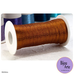 Italian Tubular Wire Mesh Ribbon - Burnt Orange (6mm)