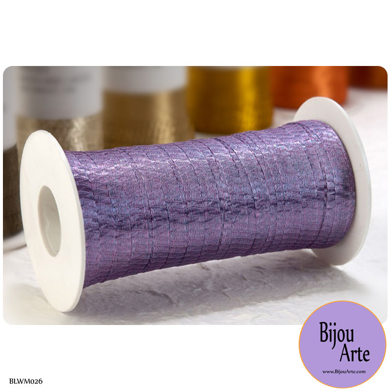 Italian Tubular Wire Mesh Ribbon - Lilac (6mm)