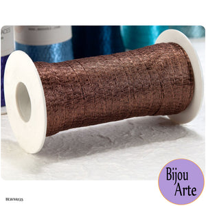 Italian Tubular Wire Mesh Ribbon - Bronze (6mm)