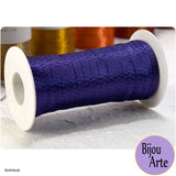 Italian Tubular Wire Mesh Ribbon - Vibrant Purple (6mm)