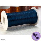 Italian Tubular Wire Mesh Ribbon - Midnight Blue (6mm)