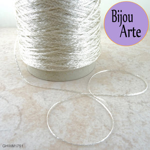 Italian Wire Mesh Ribbon 10 Meter Spool: Silver (Width: 1mm)