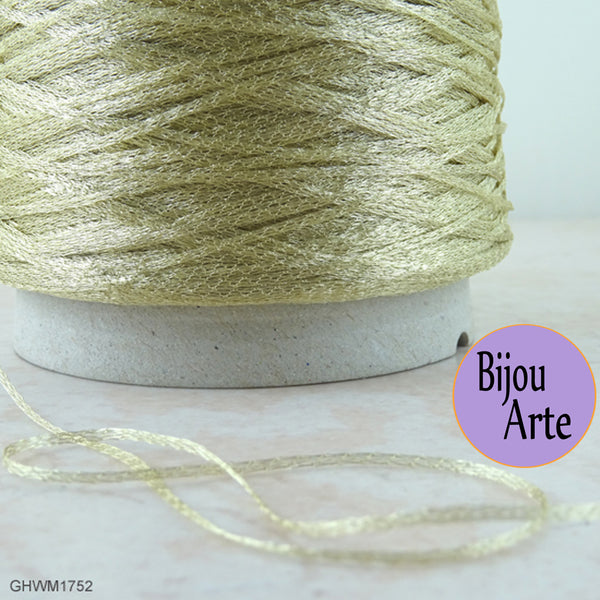 Italian Wire Mesh Ribbon 10 Meter Spool: Pale Gold (Width: 1mm) – Bijou ...
