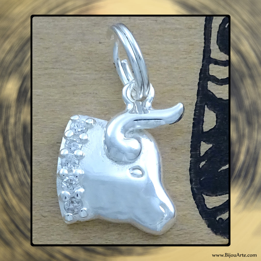 Sterling Silver Astrological Charm: TAURUS