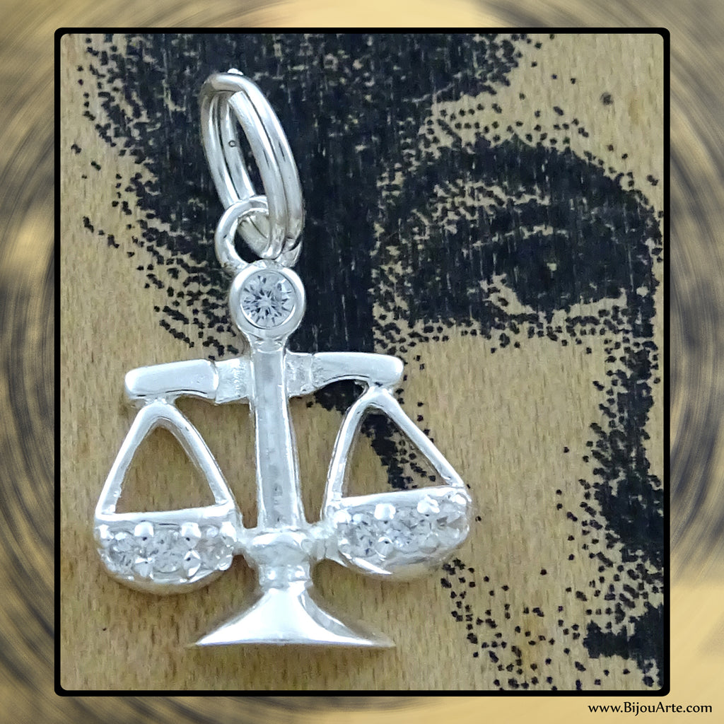 Sterling Silver Astrological Charm: LIBRA