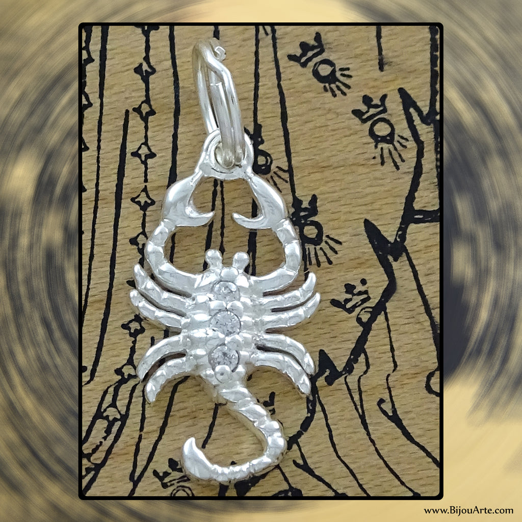 Sterling Silver Astrological Charm: SCORPIO