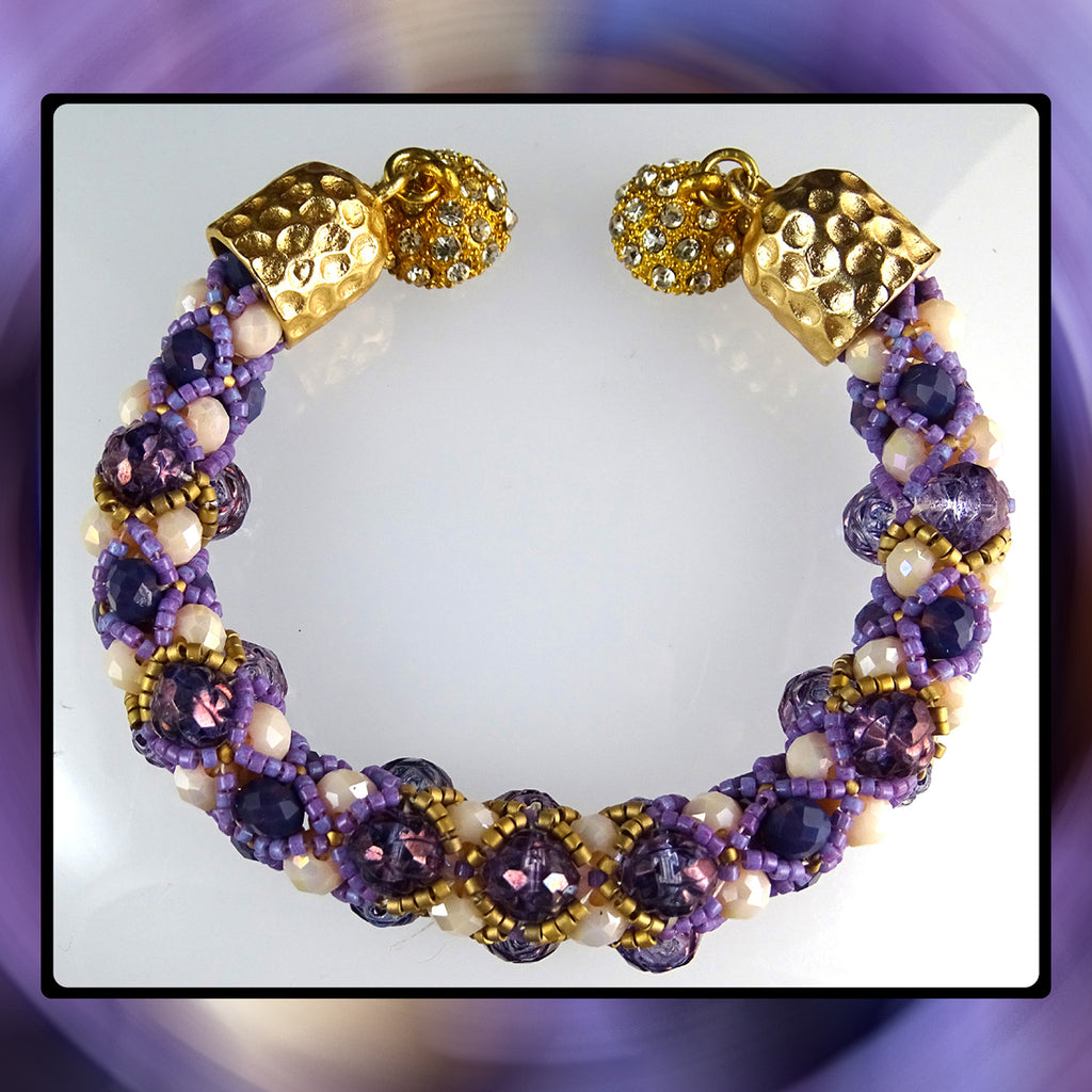 Royal Wedding Bracelet w/ Japanese Delica Beads