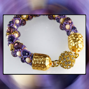 Royal Wedding Bracelet w/ Japanese Delica Beads