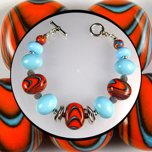 Artisan Bracelet Featuring Our Own Handmade Lampwork Beads